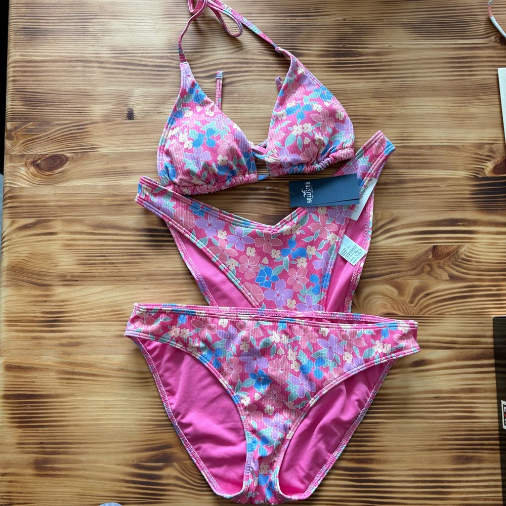 Hollister Pink Floral Bikini Set